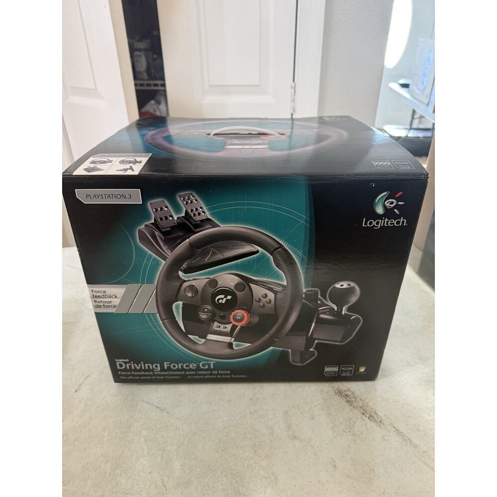NEW Logitech Driving Force GT Racing Wheel/Shifter, Pedals PS3 PC